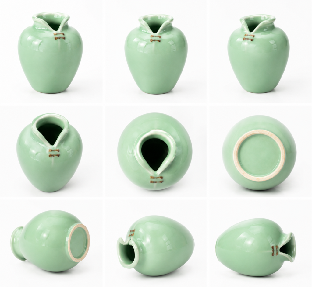 Longquan celadon Heart Opening Vase detail image